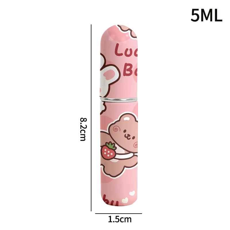 Pochette à parfum en peluche 5 ml, étui de recharge portable pour parfum, flacon de voyage, porte-cl