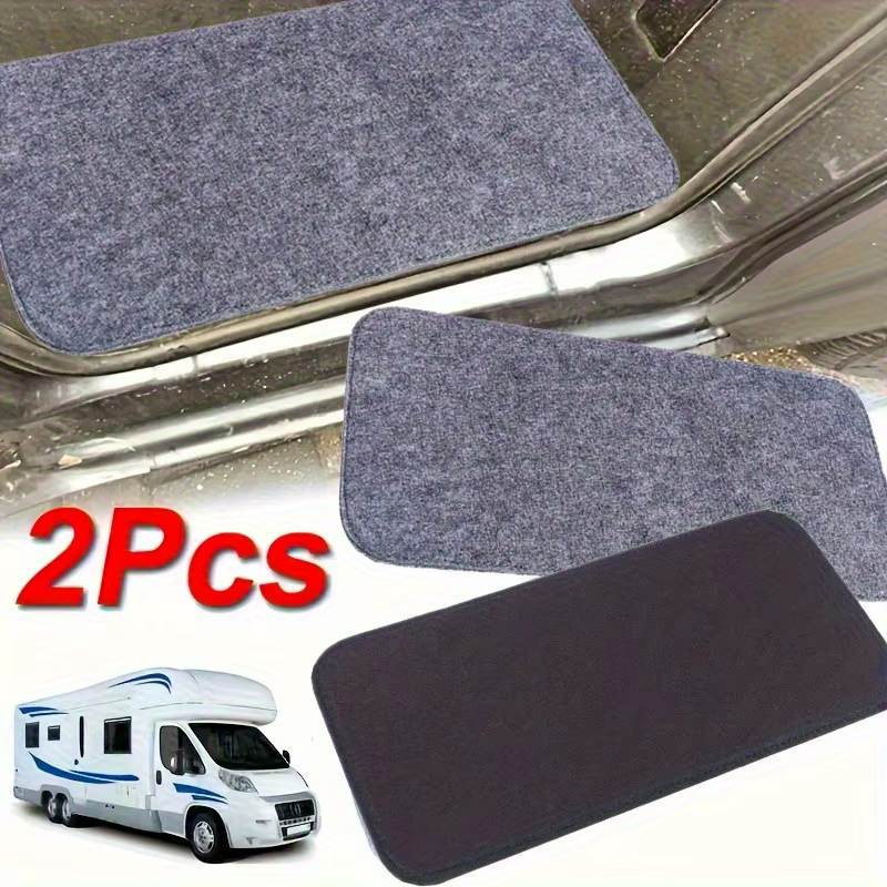 Tapis de sol noir pour caravane, 2 pièces, anti-poussière, pour escaliers, voyage en plein air, Camp
