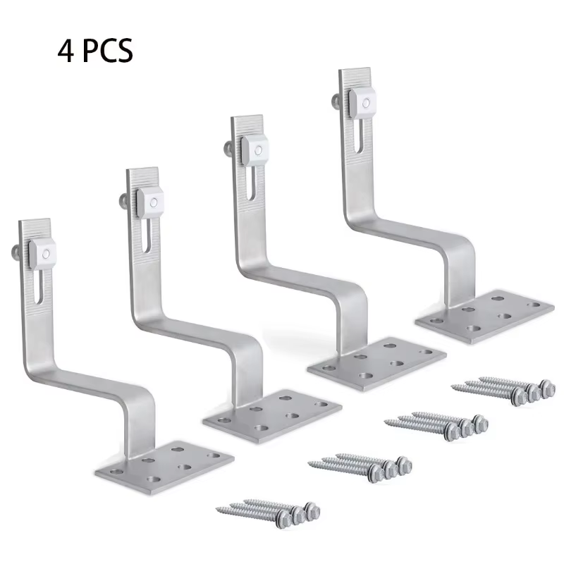 Kit de montage photovoltaïque 4 pièces pour toitures en tuiles vernissées, accessoires d'assemblage 