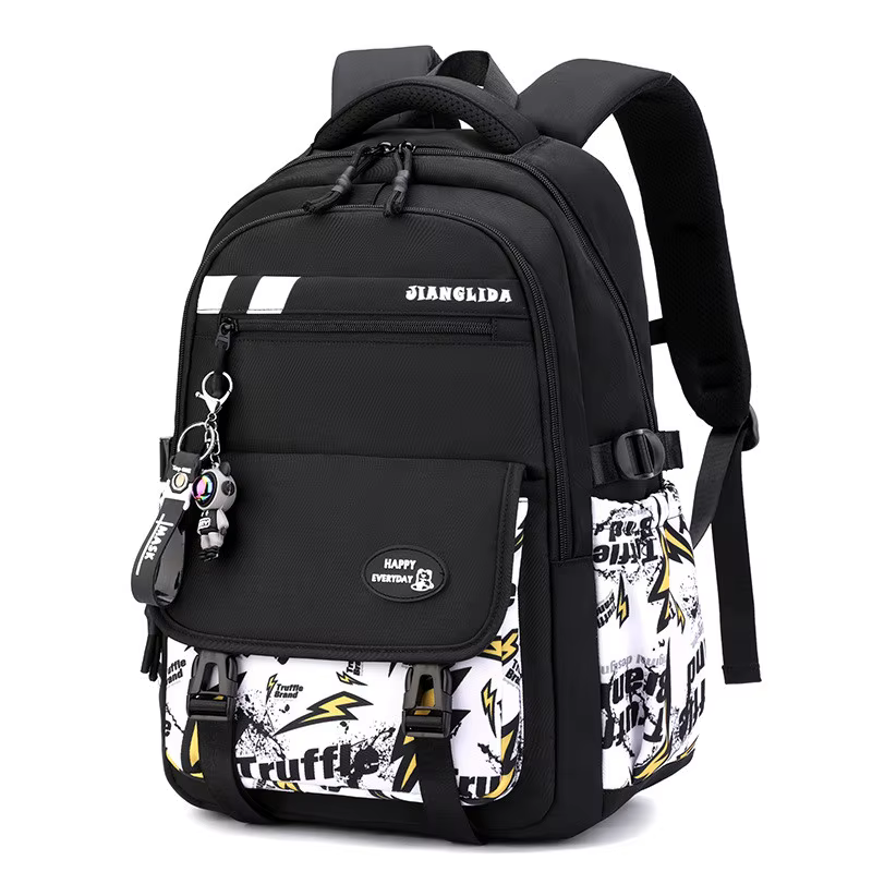 Sac à dos pour adolescents avec pendentif camouflage graffiti garçon sac à bandoulière pour enfants 