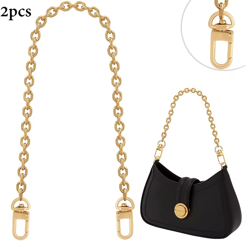 Chaîne plate pour sac bandoulière et sac sous le bras, chaîne de remplacement pour sacs femme, chaîn