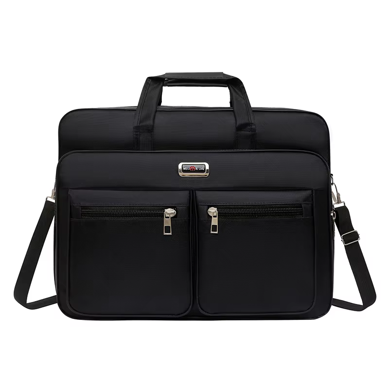 Porte-documents d'affaires de grande capacité pour hommes, sac à bandoulière portable multifonctionn