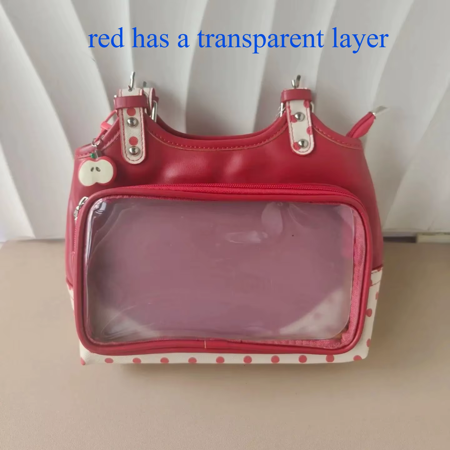 Doux Transparent Ita sacs pour Femme point imprimé pomme Sac à bandoulière sous les bras Bolso beau 