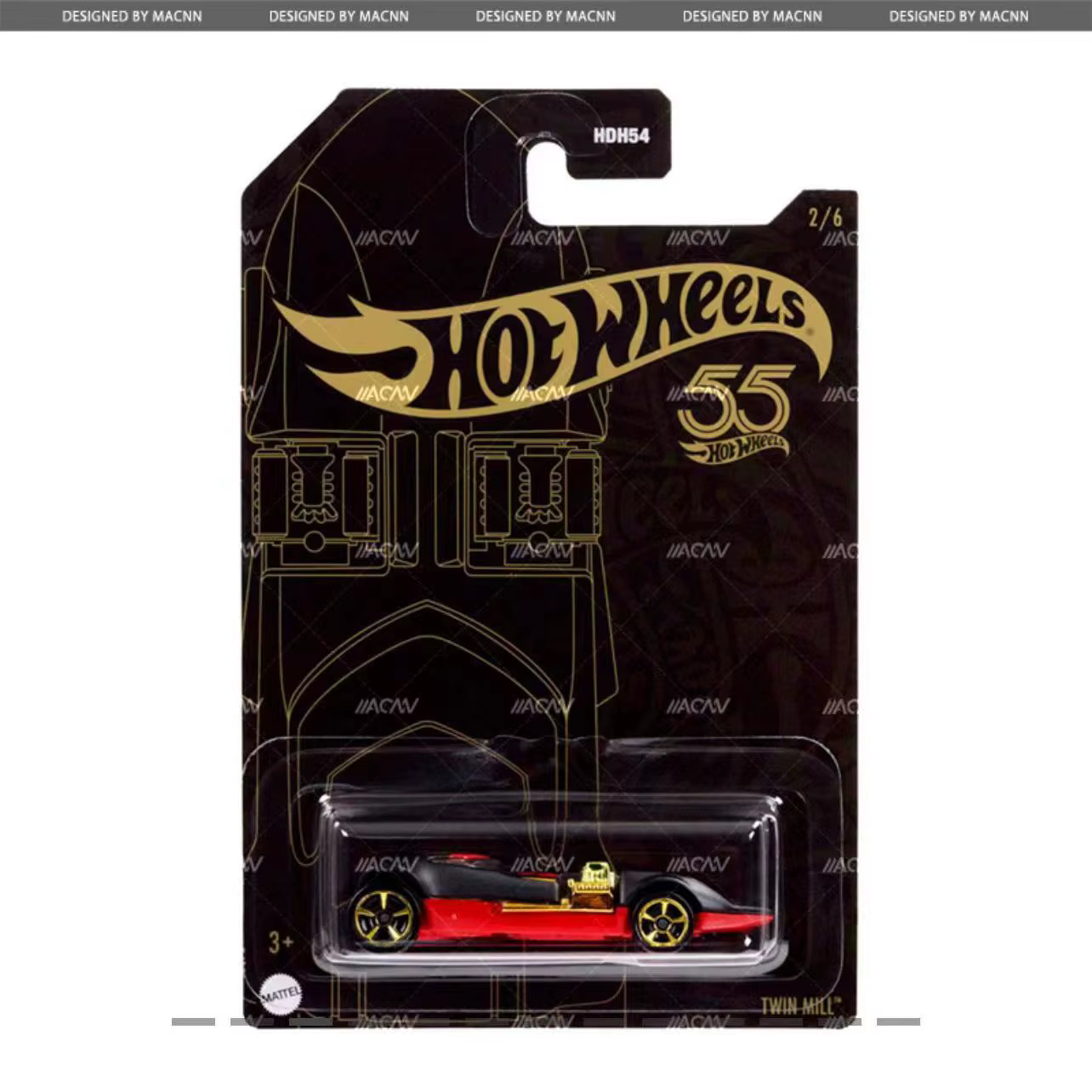 Hot Wheels 55e anniversaire noir or exclusif Porsche 50 édition limitée Collection spéciale Hdh54 mo