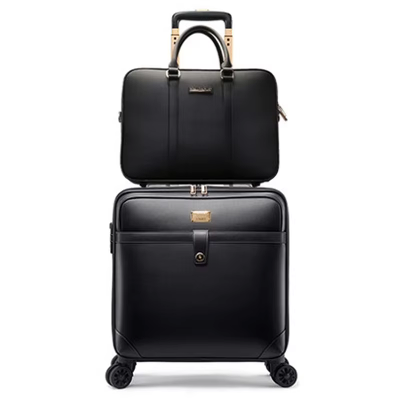 Nouvelle valise à roulettes en cuir de vache véritable de haute qualité pour hommes et femmes, grand
