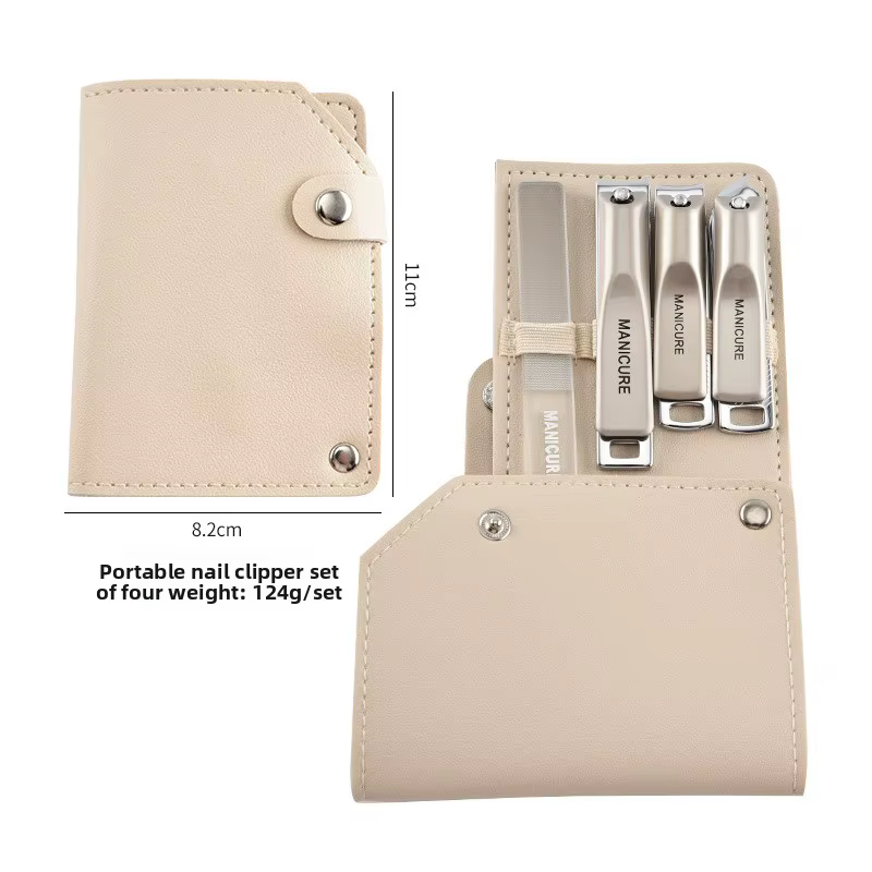 Ensemble de coupe-ongles, kit de manucure et pédicure portable avec coupe-ongles anti-éclaboussures,