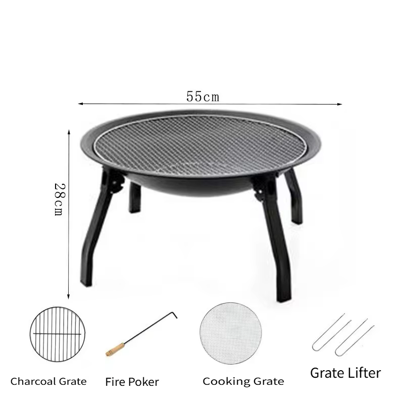 Grill de Barbecue au charbon de bois Portable, Compact, cuisson en plein air, sans fumée, pour Campi