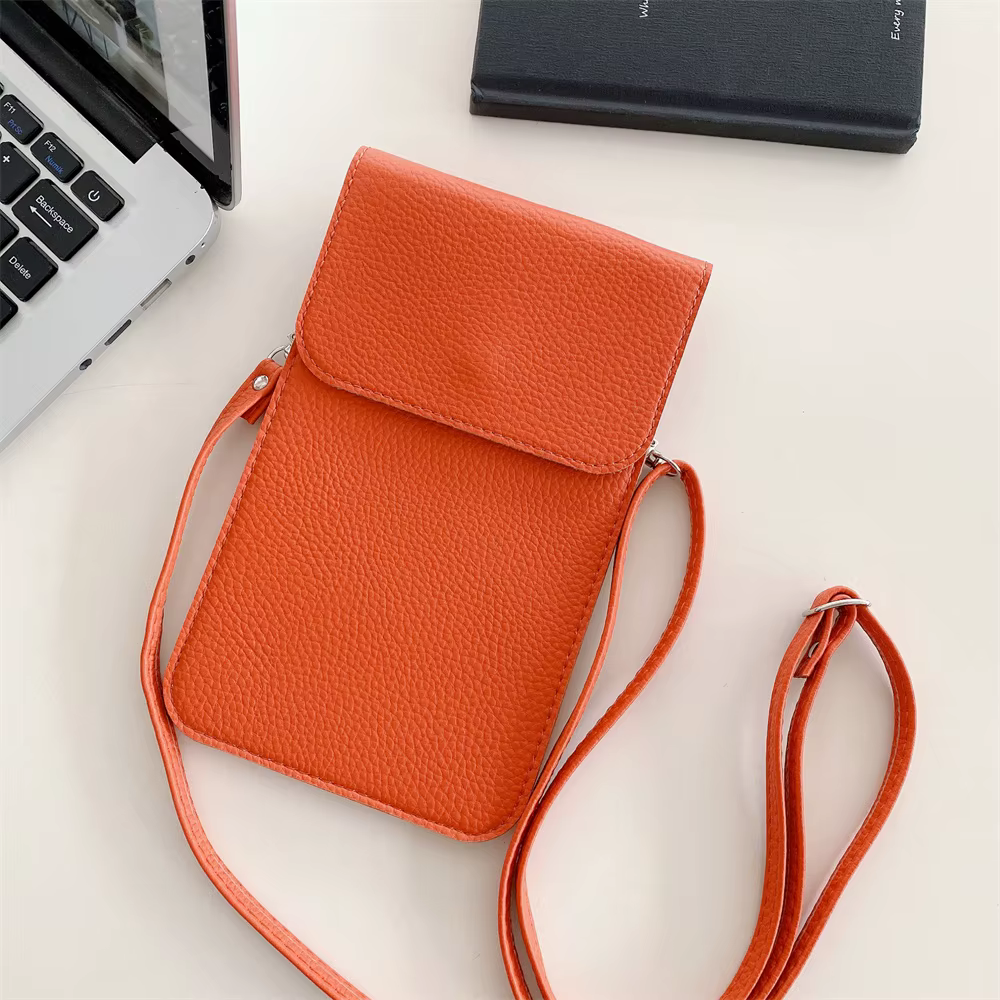 Sac à bandoulière en cuir PU tendance pour femme, pochette pour téléphone portable, sac messager à r