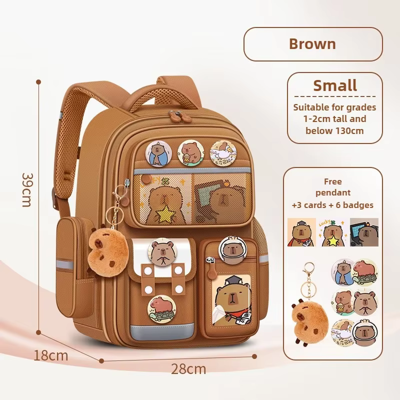 Capybara enfants sac à dos étanche étudiant cartable grande capacité soulager la charge sac d'école 