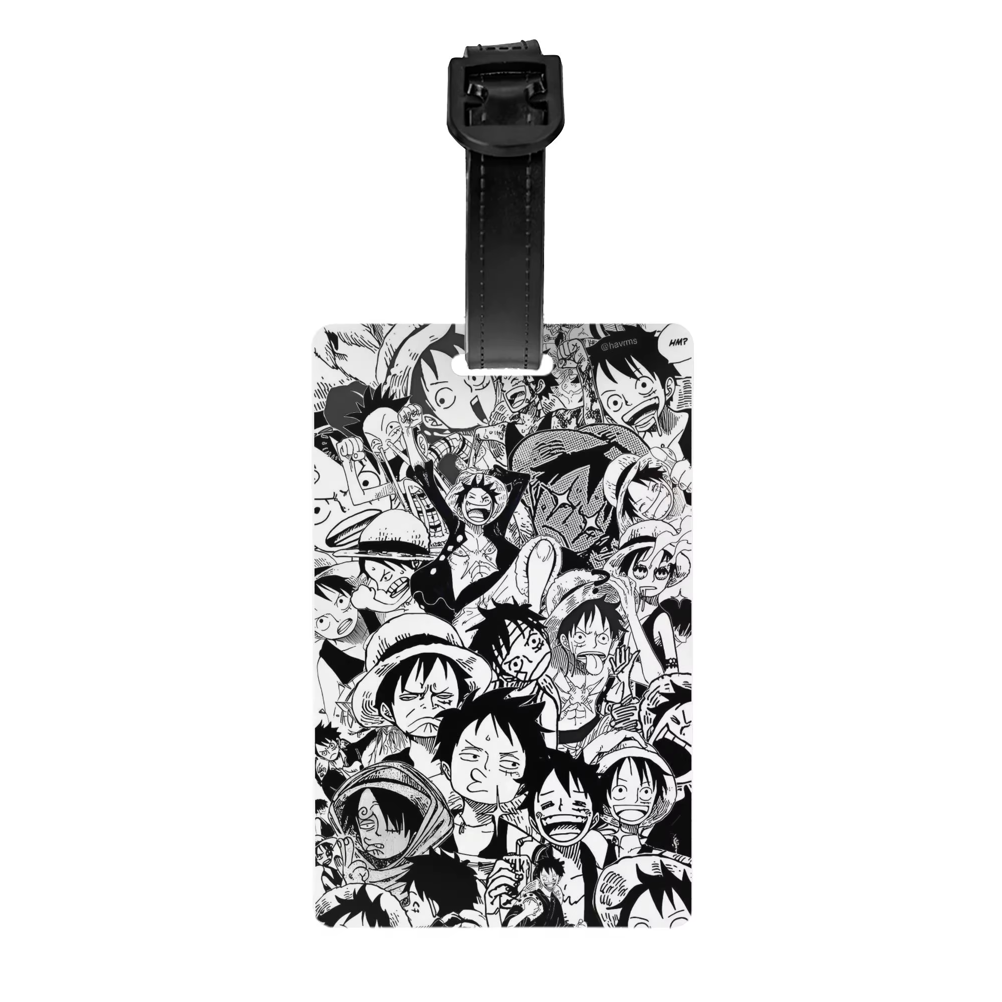 Étiquette de bagage personnalisée One Piece avec carte nominative et cache de confidentialité pour s