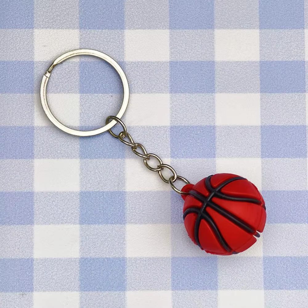 Mini porte-clés de sport (basketball, football, tennis, rugby) – Pendentif de sac à main en forme de