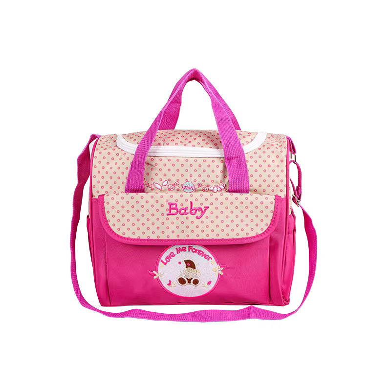 Sac de maman multifonctionnel à une épaule de taille moyenne à la mode ; Sac de maman compact léger 