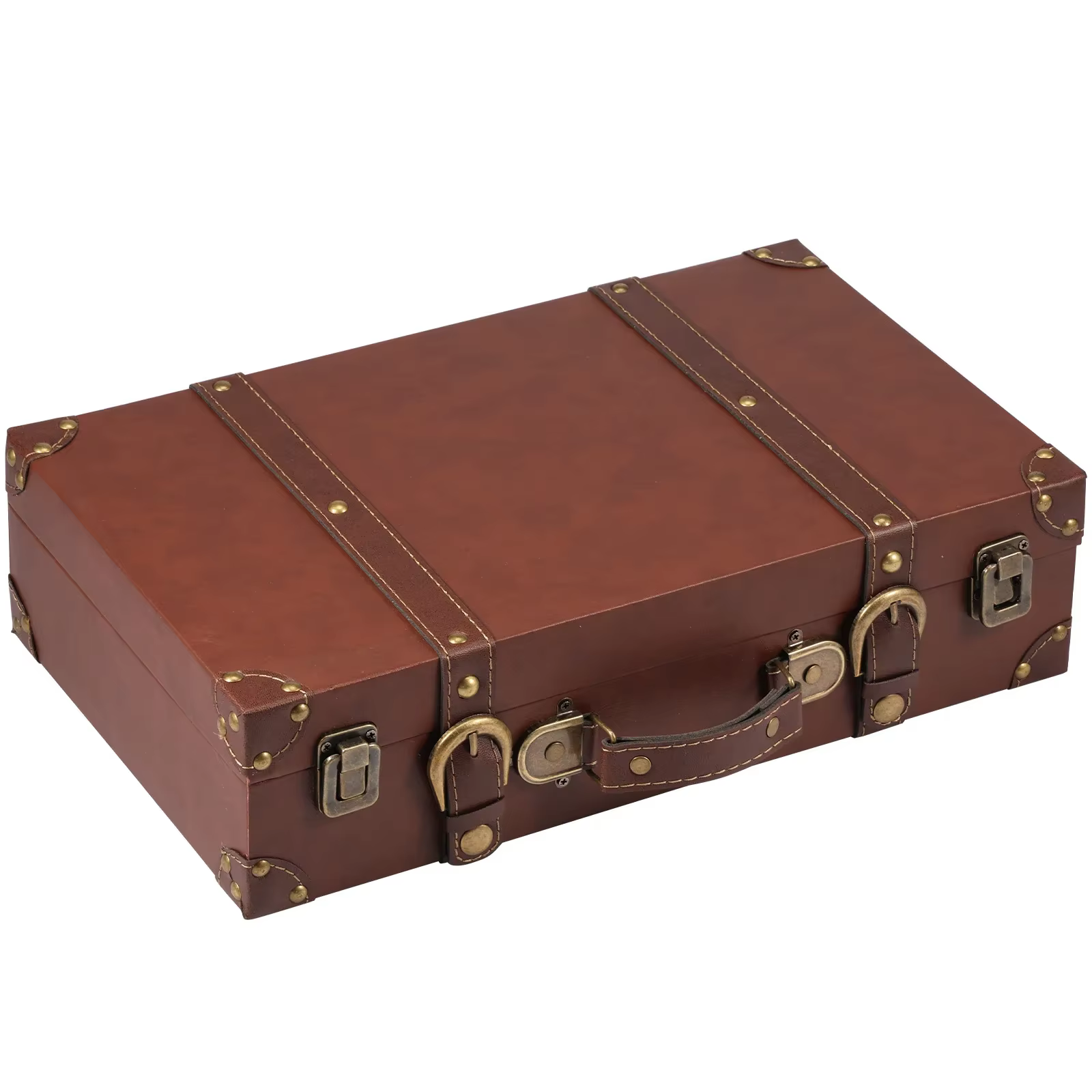 Valise à accessoires en bois Vintage, accessoire de photographie rétro décoratif, boîte de rangement