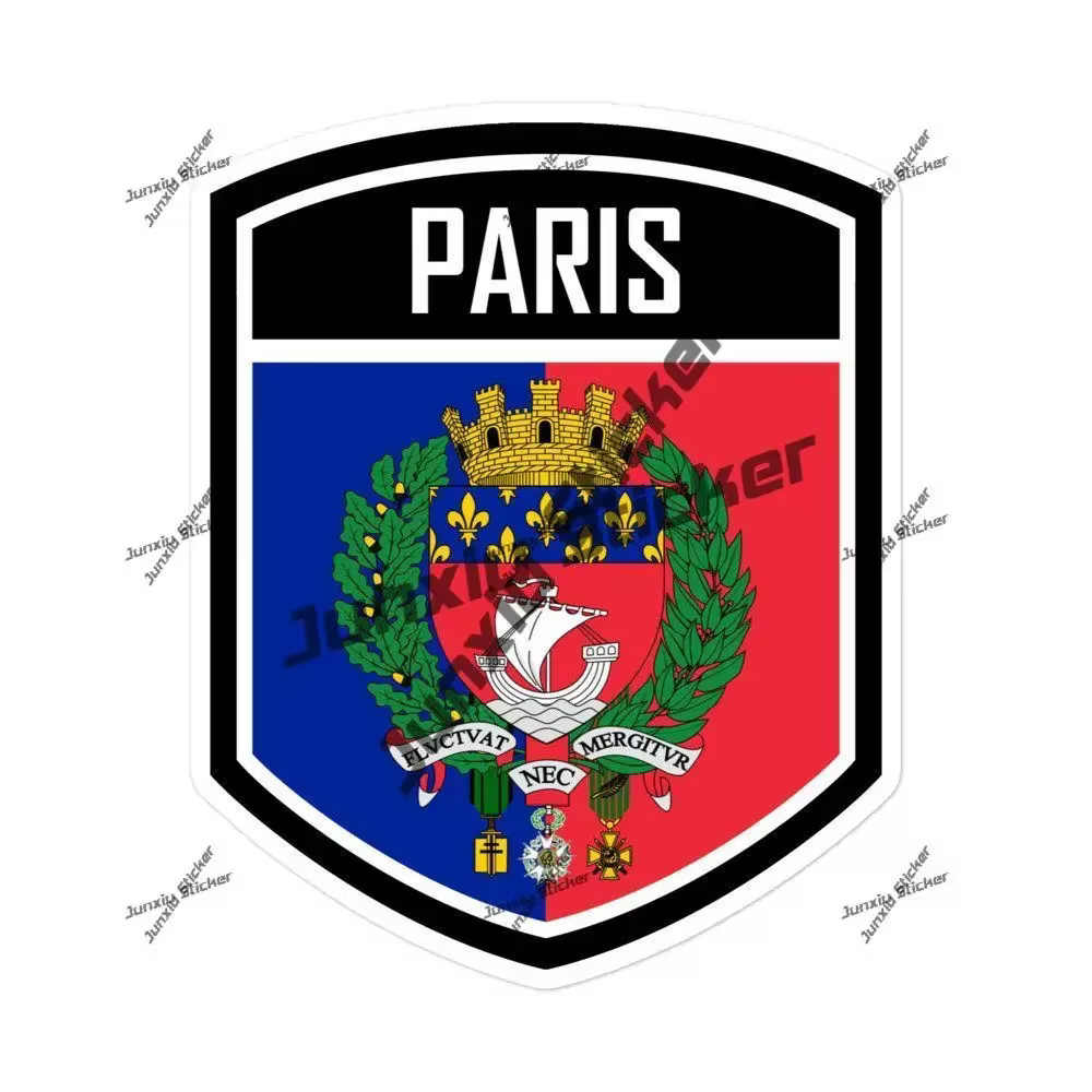 Autocollants emblème drapeau Paris France, couverture anti-rayures, autocollants imperméables, acces