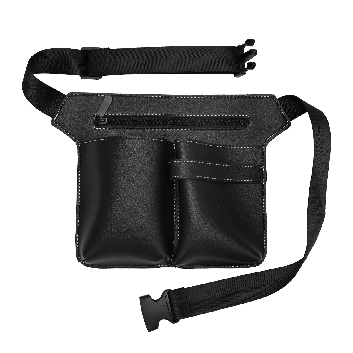 Sac de rangement d'outils de coiffure en cuir Portable de grande capacité, sac de rangement de poche