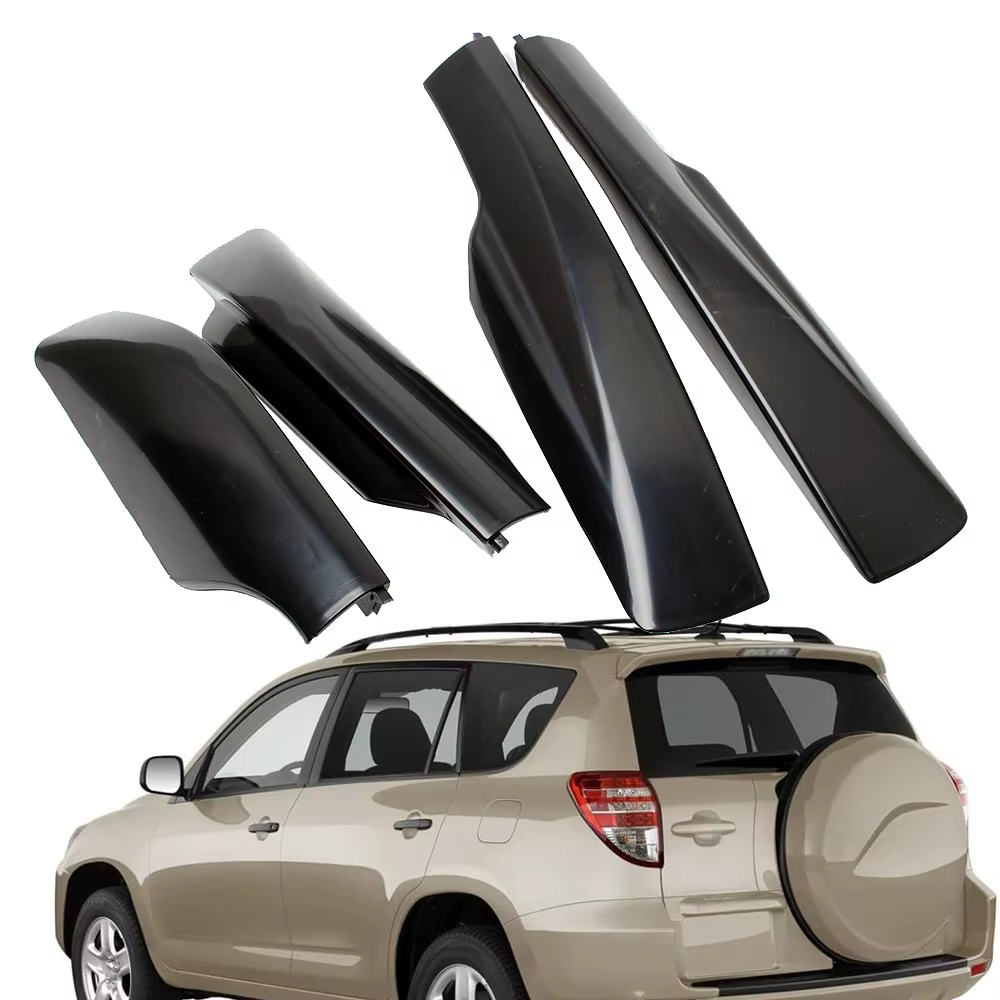 Cache de protection pour rails de galerie de toit en ABS pour Toyota RAV4 2006-2012, 4 pièces