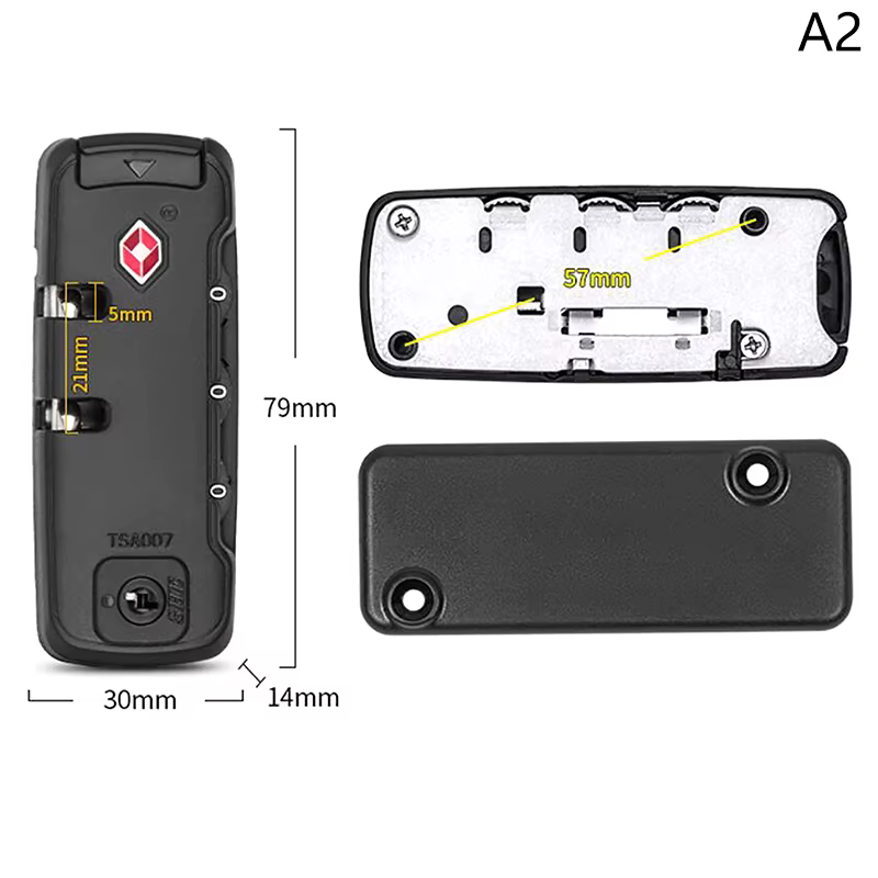 Cadenas de sécurité à combinaison à 3 chiffres TSA, serrure à mot de passe fixe, accessoire pour val