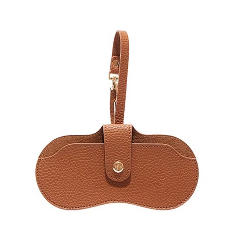 Étui à lunettes magnétique-support de pochette pour lunettes de soleil en cuir mince-organisateur de