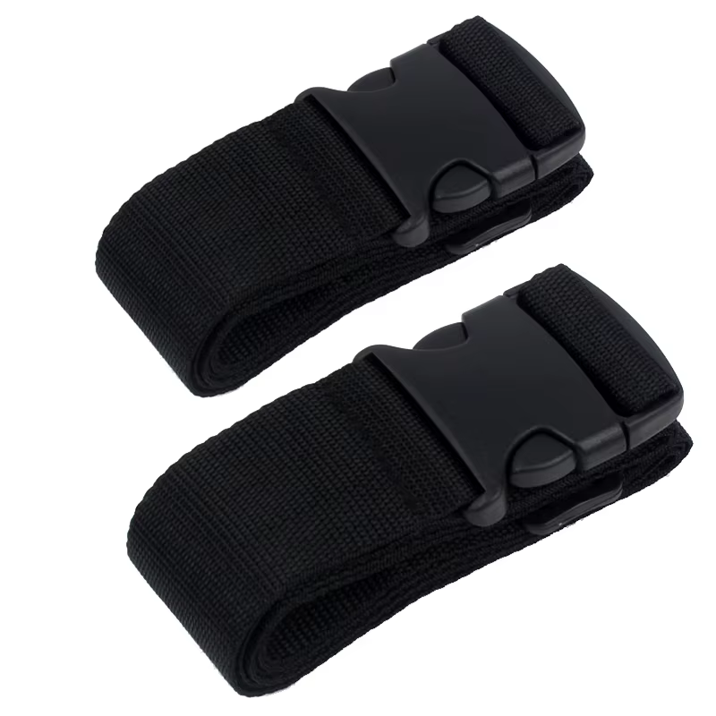 Sangle de bagage en nylon réglable, 2 pièces, sangle à boucle pour valise de voyage, accessoires de