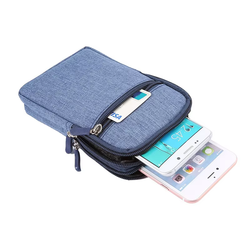 Sac de taille en toile pour travail en plein air, pour ceinture pour hommes, carte de passeport de v
