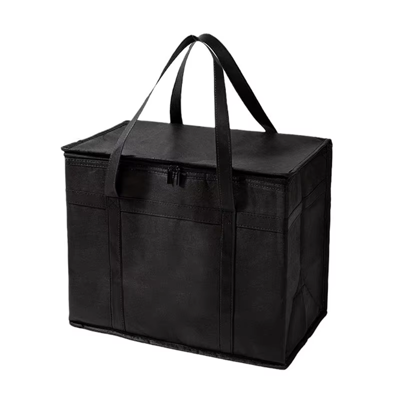 Sac isolé XXL, sac de rangement réutilisable, feuille d'aluminium isolante, fourre-tout pliable à fe