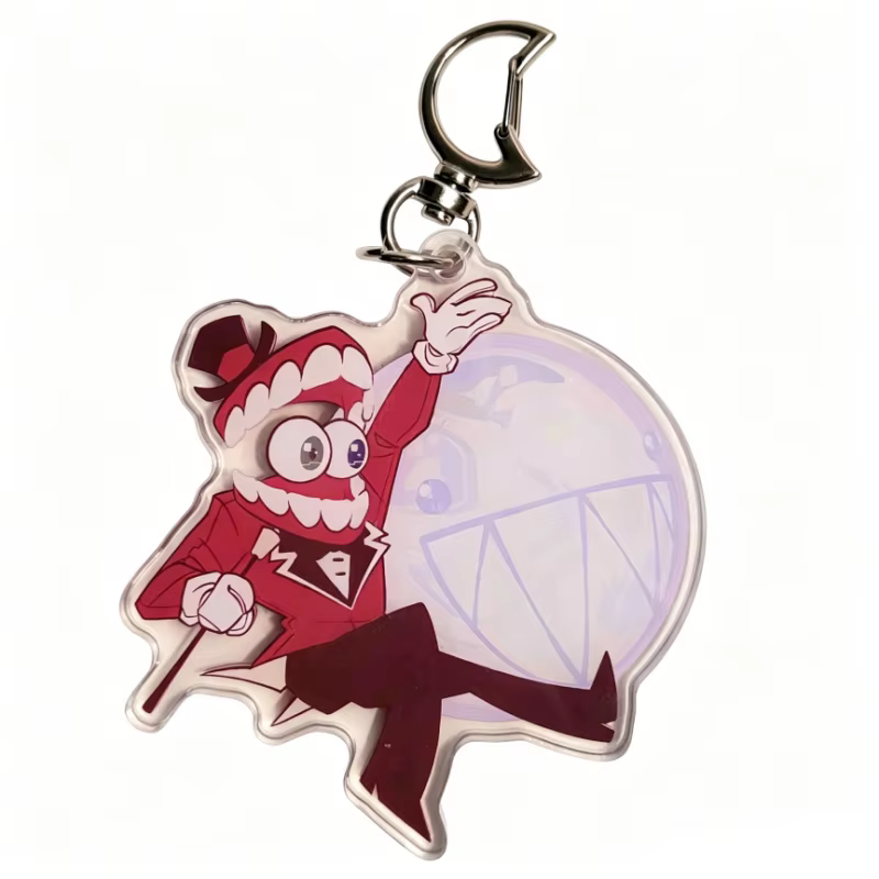 Porte-clés en acrylique The Amazing Digital Circus, pendentif décoratif en acrylique transparent du 