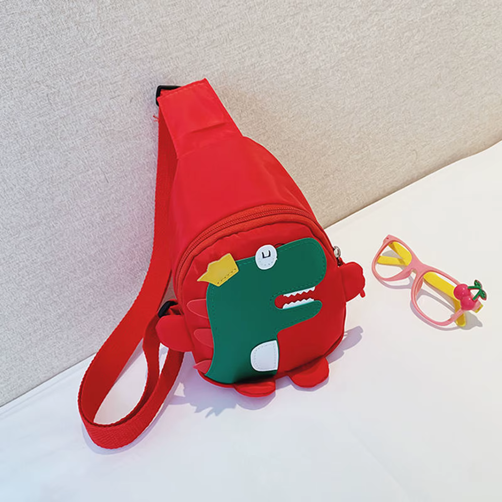 Sac à dos dinosaure mignon pour enfants, sac à bandoulière pour filles et garçons, sac de taille pou