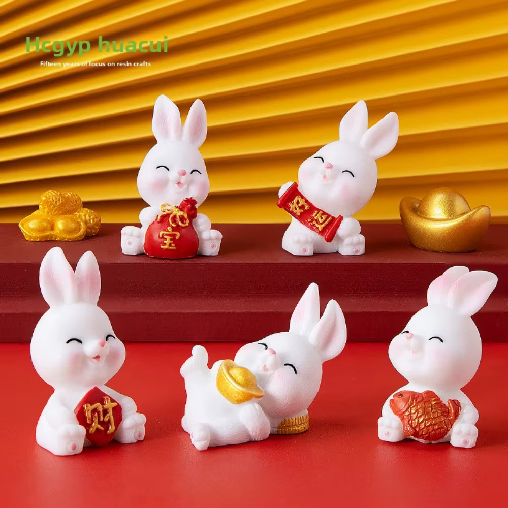 Accessoire décoratif Lapin porte-bonheur pour la prospérité, la chance et la fortune, artisanat de l