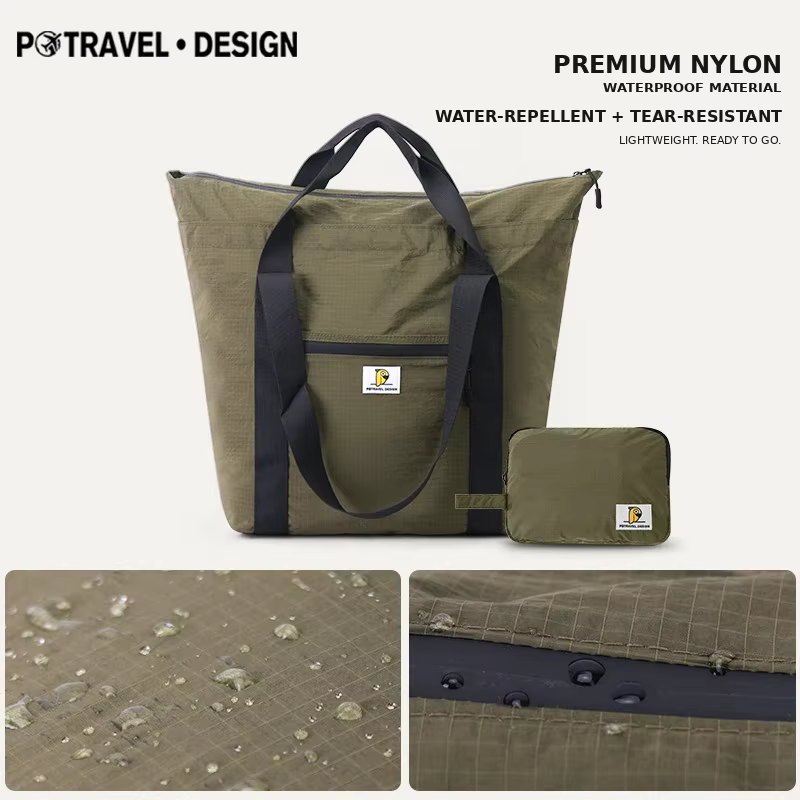Sac fourre-tout de voyage étanche, sac à bandoulière pliable en Nylon, sac de transport de bagages d