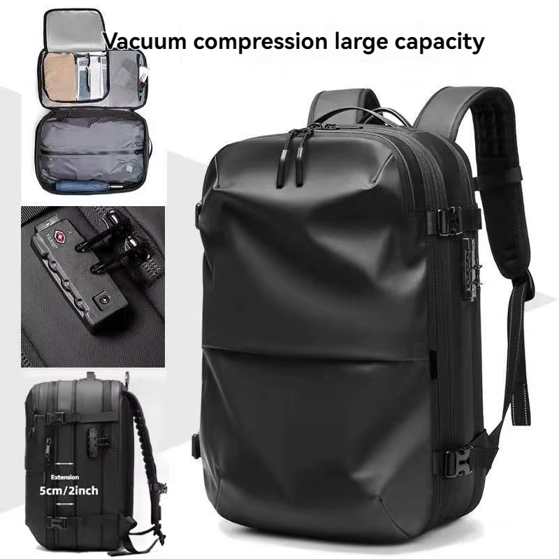 Sac à dos de voyage scellé sous vide, sac à dos extensible de 45 litres, air comprimé, étanche, avec