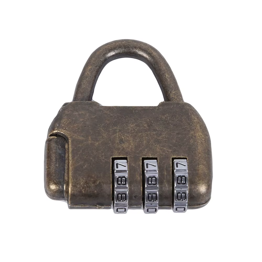 Cadenas à combinaison réinitialisable vintage pour valise, coffret à bijoux, serrure à code numériqu