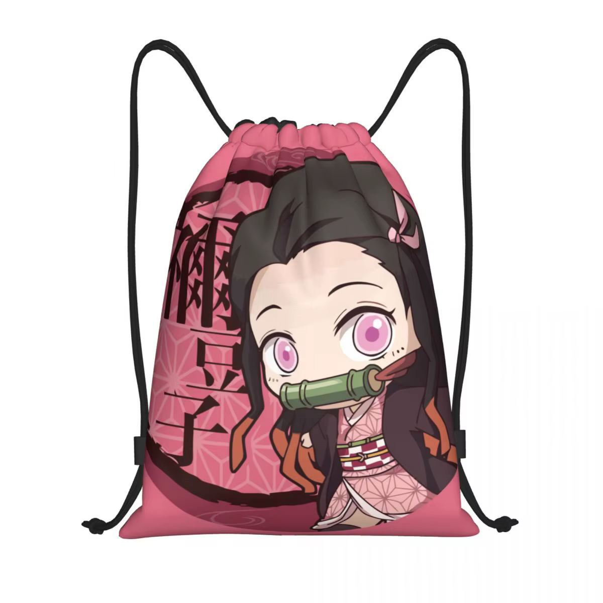 Sac à dos personnalisé Kimetsu No Yaiba Nezuko avec cordon de serrage, sac de sport pour femmes, sac