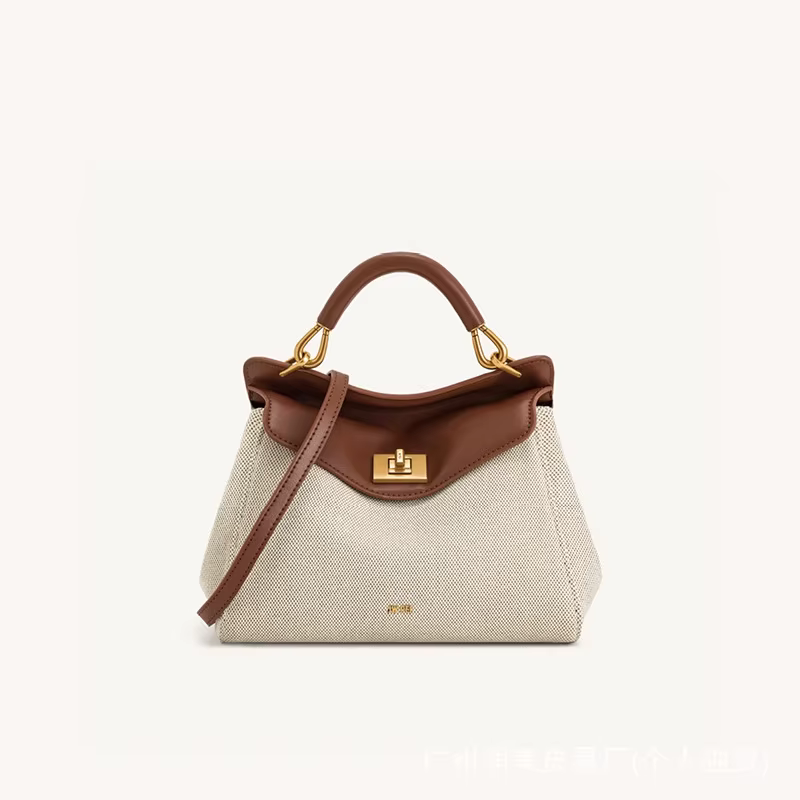 Sac à bandoulière JW PEI, design avec serrure, élégant, polyvalent, en cuir véritable, pour femme