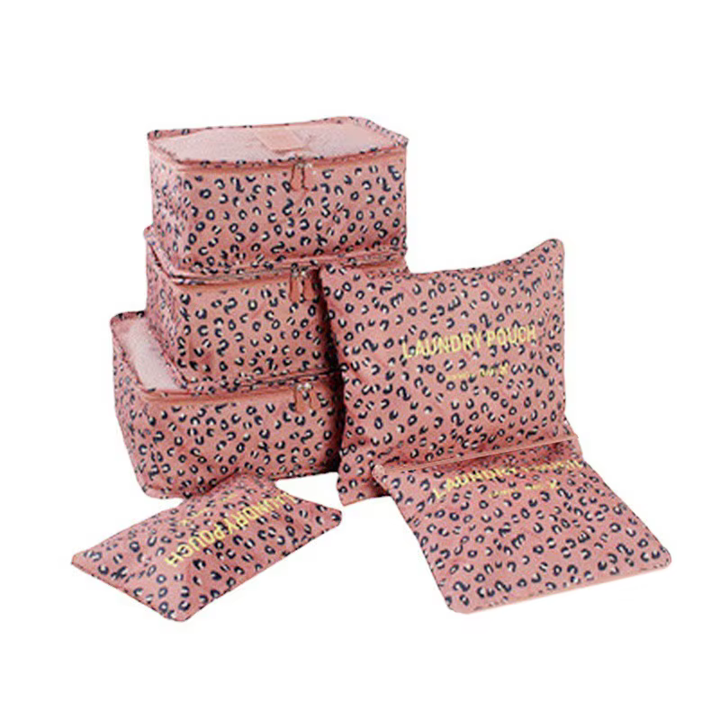 Ensemble d'organisateurs de voyage, 6 pièces, sac de rangement de valise, vêtements portables, sous-