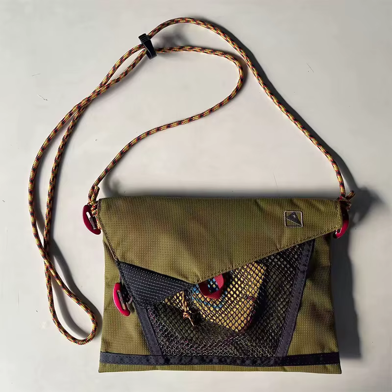 Sac à bandoulière unisexe ultra-léger, sac messager de voyage d'équitation de couleur contrastée en 