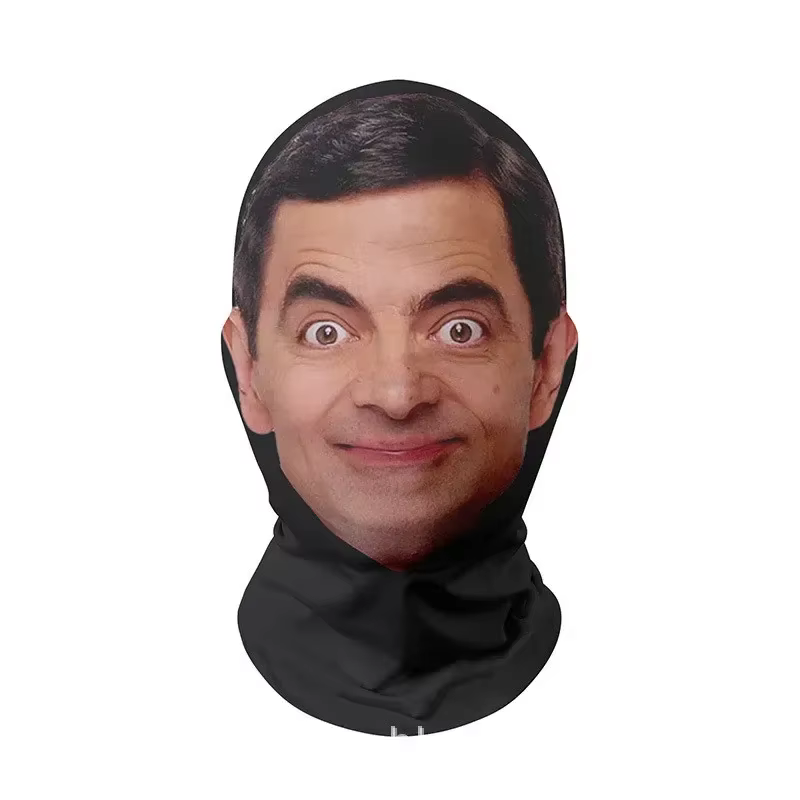 Masque intégral pour Halloween, fête costumée, cagoule avec maille visage de célébrité, couvre-chef 