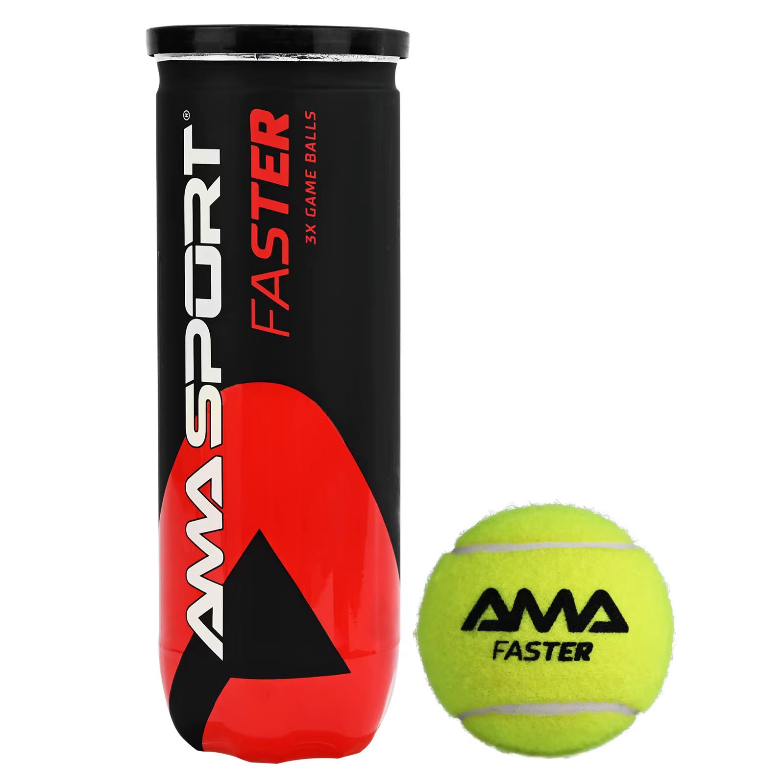 AMASPORT – balles de Padel, couverture en feutre de laine 10%, Construction Durable pour un jeu plus