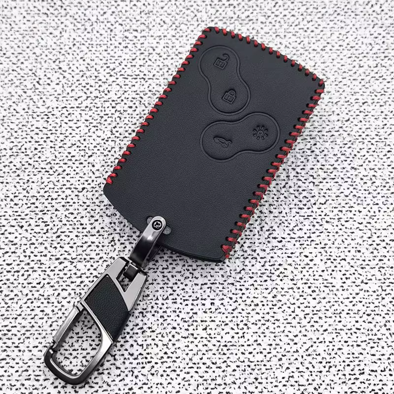 Étui en cuir pour cartes et clés, accessoires pour Renault Megane 2 3 Scenic Laguna Clio Captur Dust