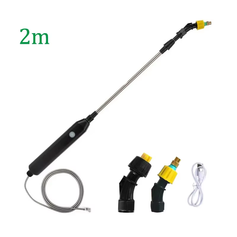 Pulvérisateur d'eau de pelouse aste USB électrique, 2 buses de brouillard, poignée télescopique, liv