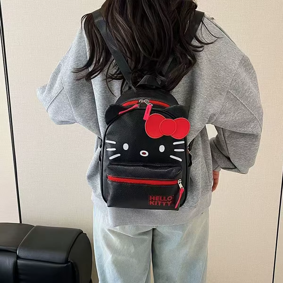 Sac à dos Kawaii Hello Kitty, tissu imperméable en PU, grande capacité, cadeau idéal pour les étudia