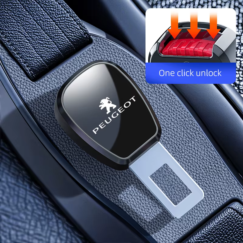 Extension de Clip de ceinture de sécurité de voiture, accessoires d'emblème personnalisés pour Peuge
