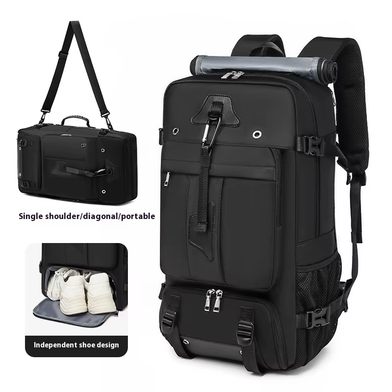 Sac de voyage de grande capacité 55l pour hommes, valise pour ordinateur portable 15.6 pouces, sac à