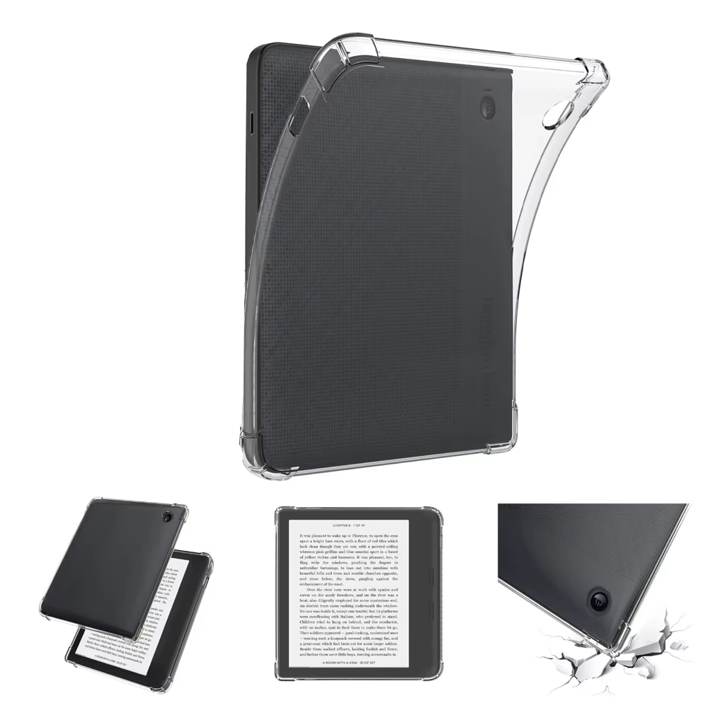 Étui pour liseuse électronique Kobo Libra Colour / Kobo Libra 2, 7 pouces, airbag aux quatre coins, 