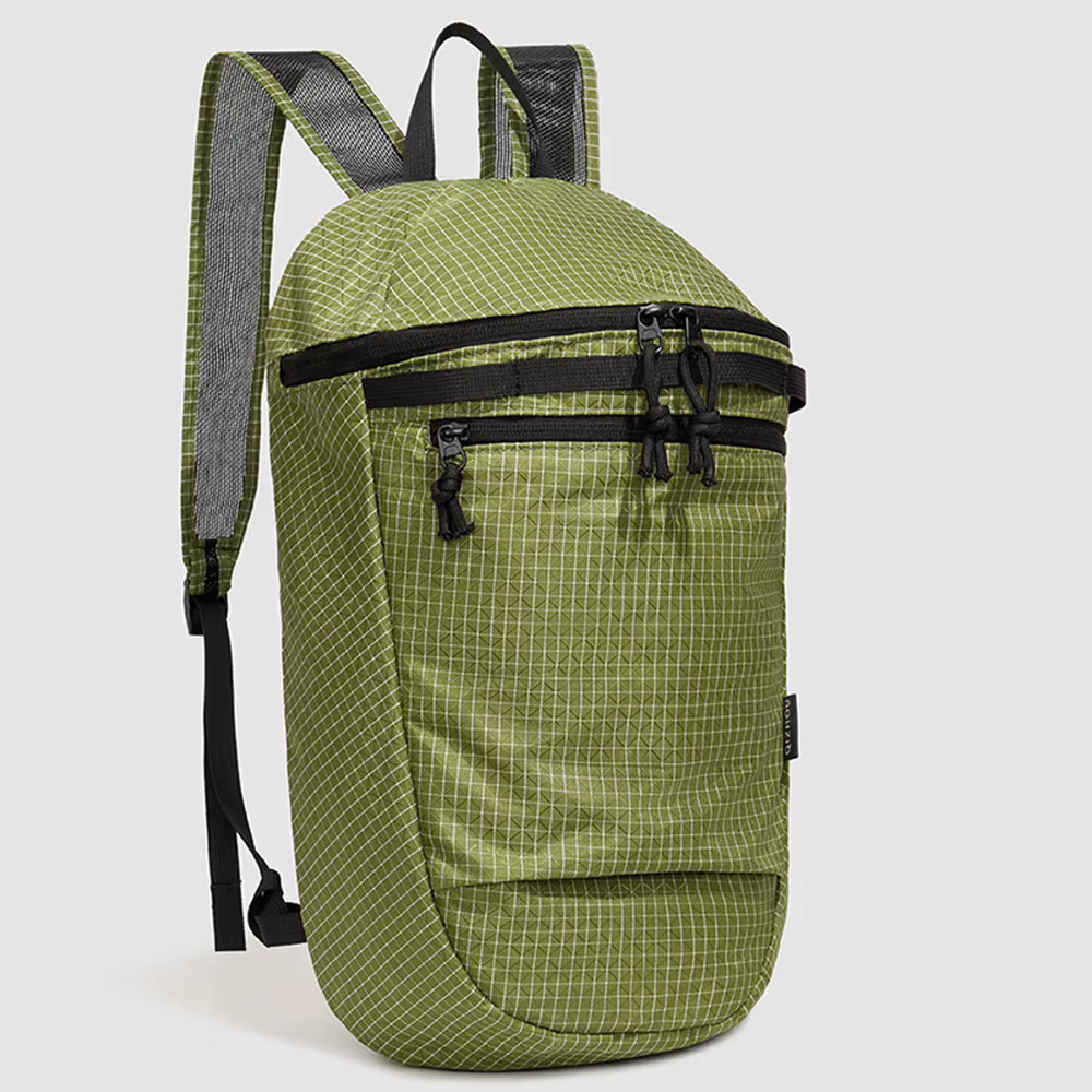 Sac à dos de randonnée en nylon ultraléger, sac à dos de jour multi-poches pour l'extérieur avec bre