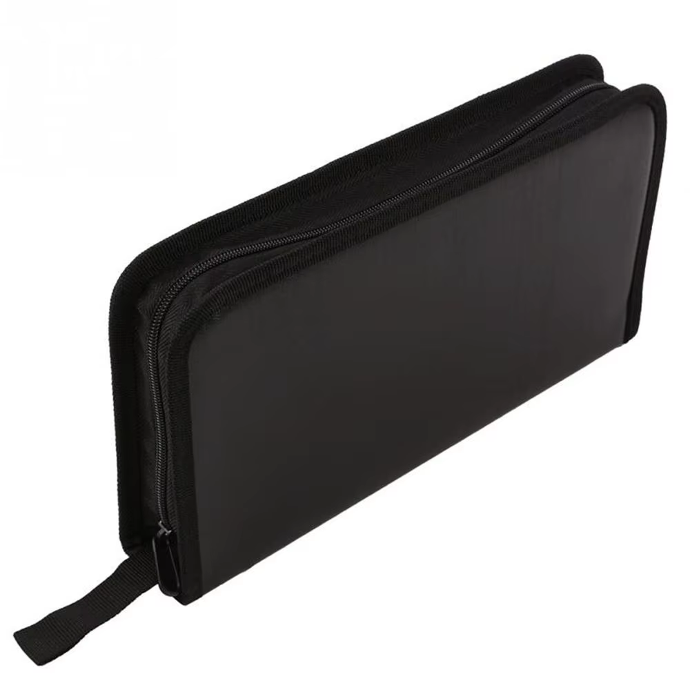 Pochette de transport portable en PU, étui de rangement en similicuir, boîte de classement, sac de t