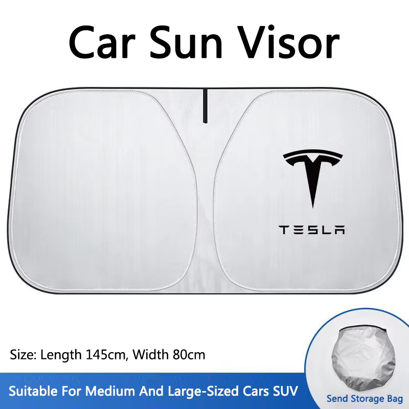 Pare-soleil pour pare-brise de voiture, protection solaire pour Tesla Model3 Model-S Model-X Model-Y