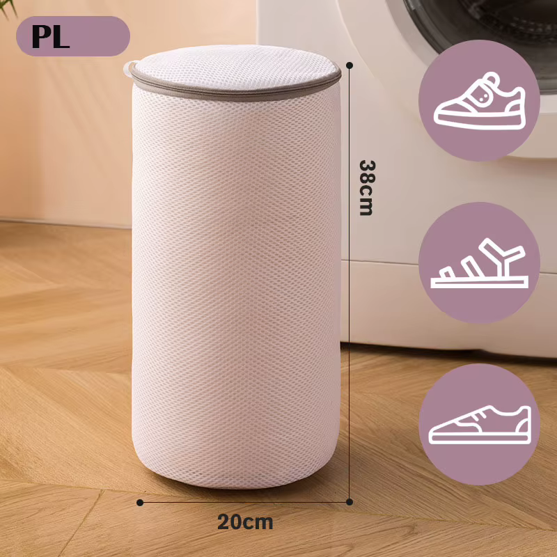 Sac de lavage pour chaussures, sac de nettoyage réutilisable et lavable en machine avec fermeture éc