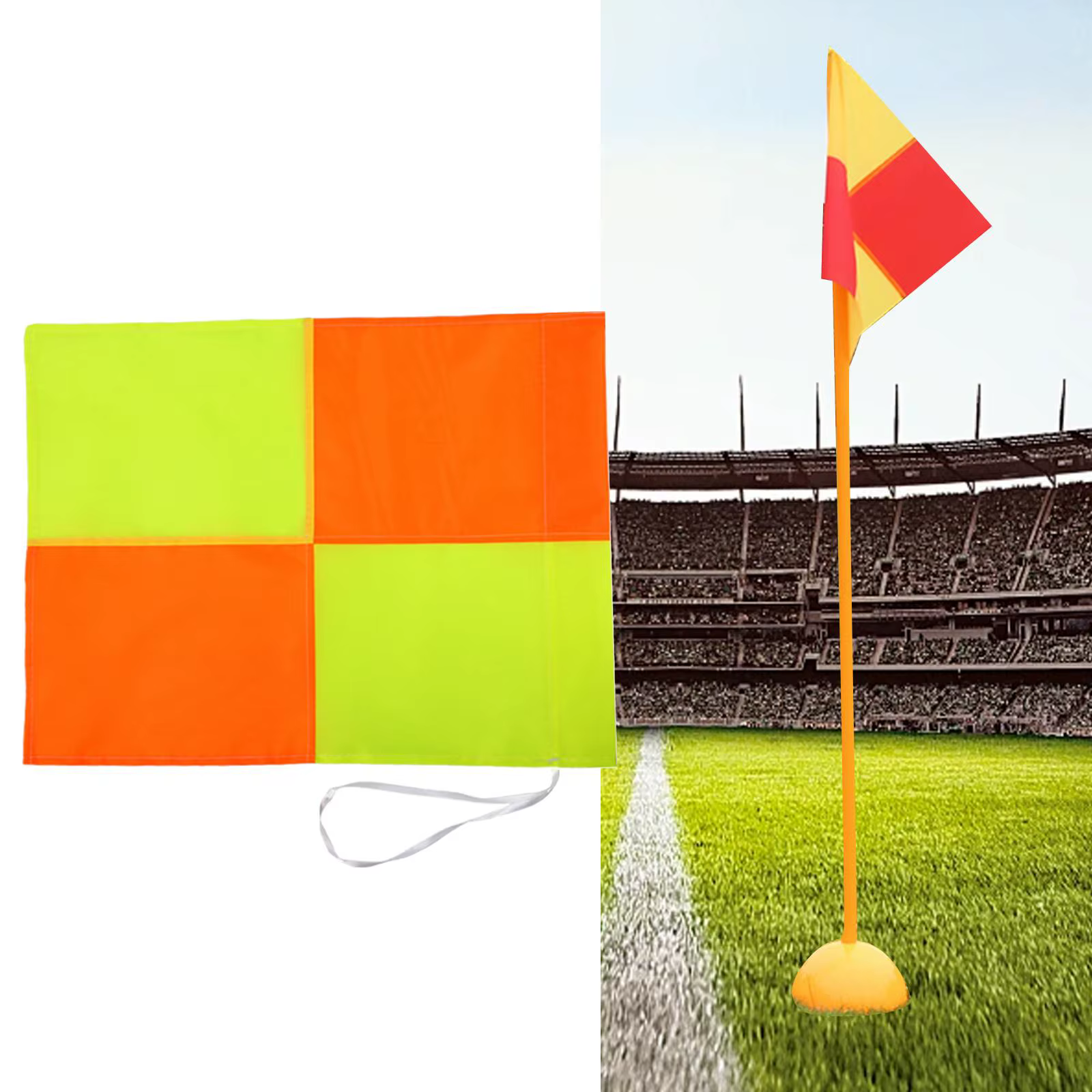 Drapeau d'angle de Football, accessoires de drapeau de sport, drapeau d'angle de terrain de Football