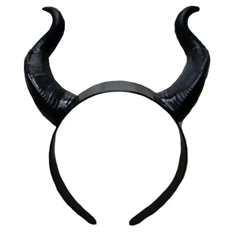 Couvre-chef en corne de diable rouge, couvre-chef de Cosplay reine noire pour filles et garçons, cou