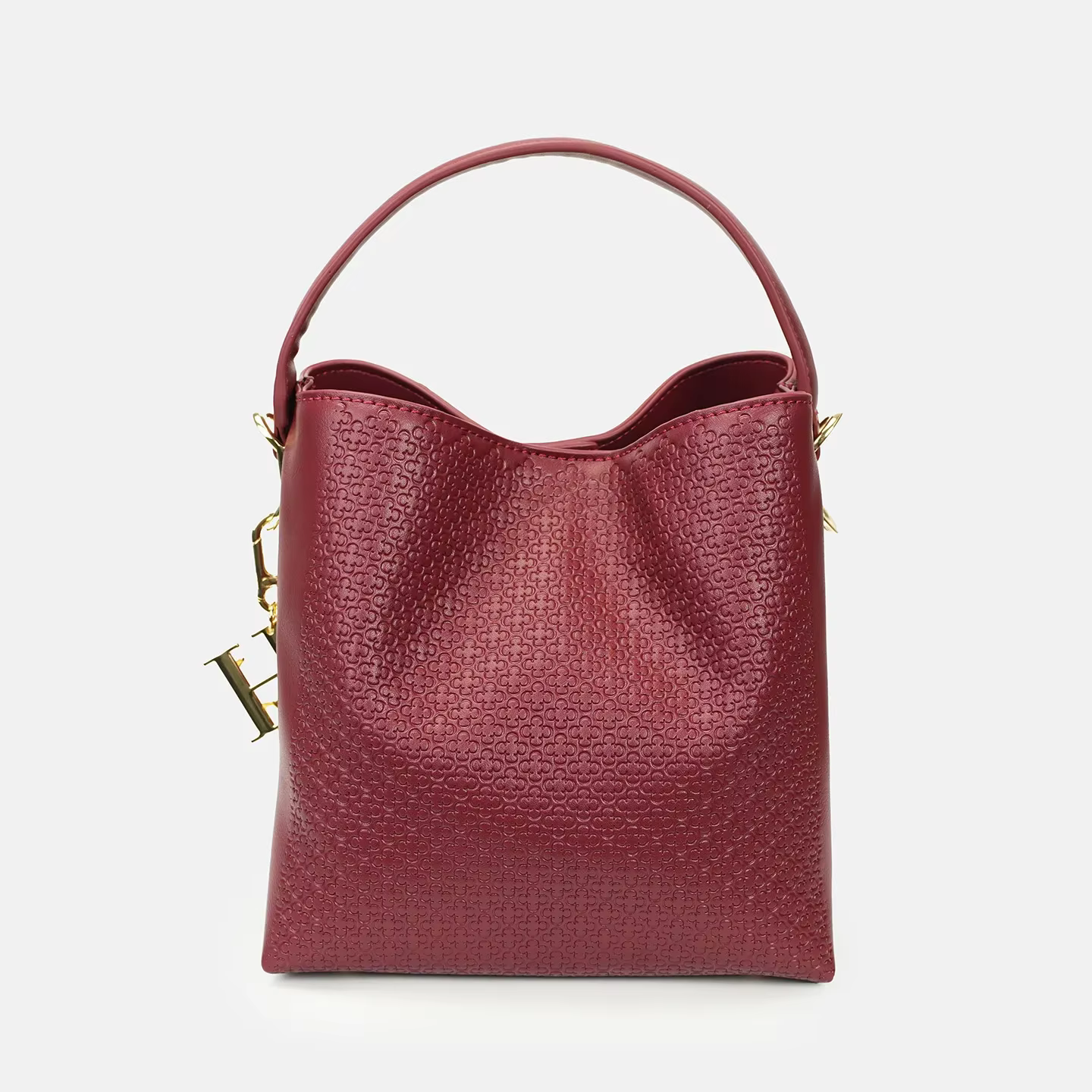 Sac seau CH Monogram avec poignée supérieure et bandoulière amovible pour le quotidien, le bureau et